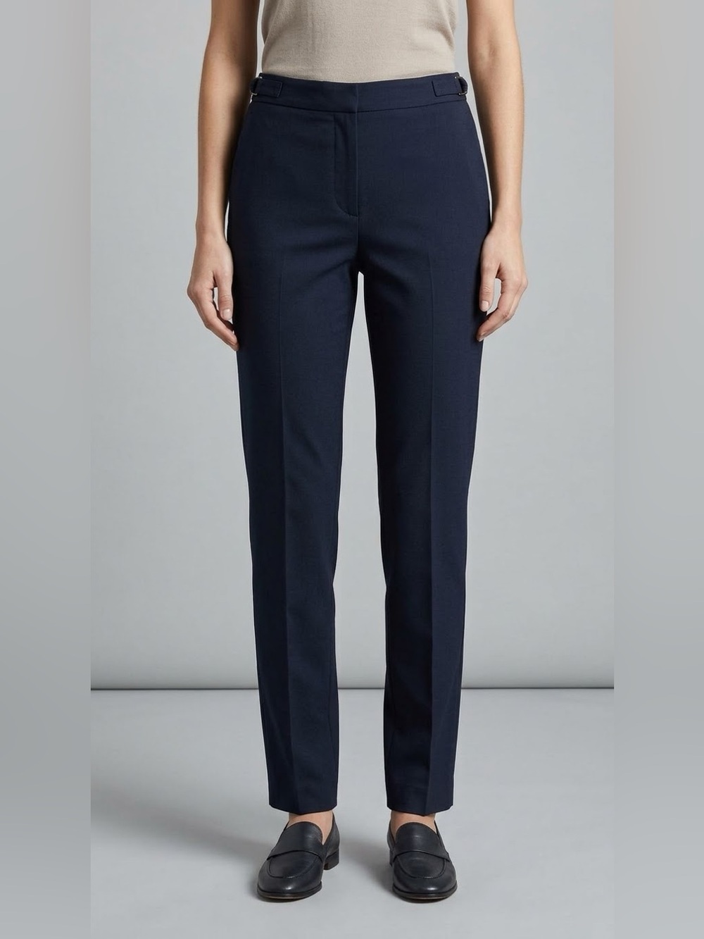 Talbots Straight leg stretch navy blue pant size 6